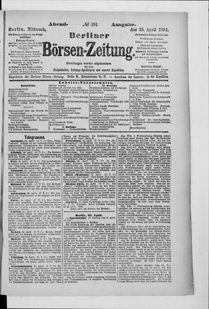 Berliner Börsen-Zeitung vom 25.04.1894
