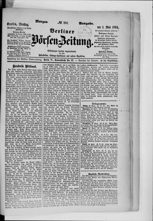 Berliner Börsen-Zeitung vom 01.05.1894