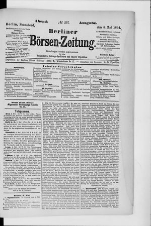 Berliner Börsen-Zeitung vom 05.05.1894
