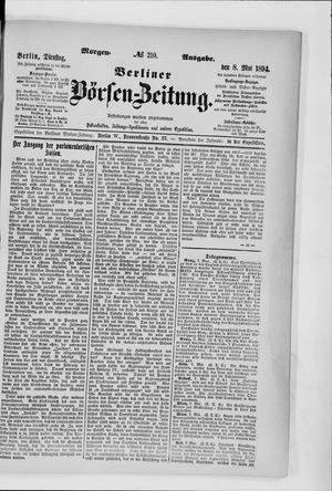 Berliner Börsen-Zeitung vom 08.05.1894