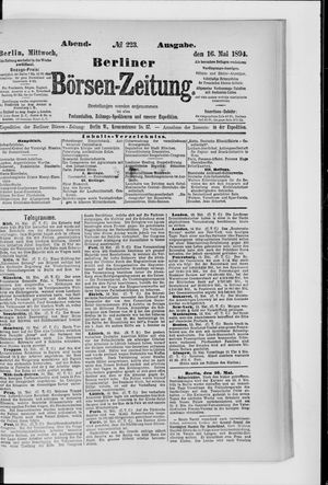 Berliner Börsen-Zeitung vom 16.05.1894