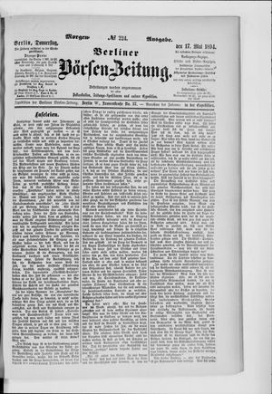 Berliner Börsen-Zeitung on May 17, 1894