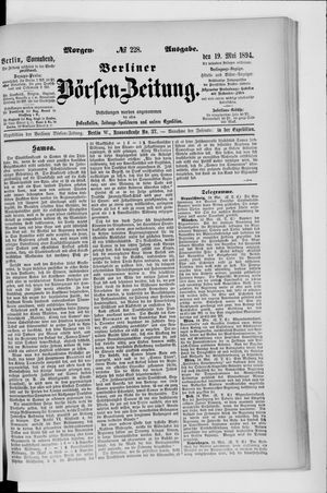 Berliner Börsen-Zeitung vom 19.05.1894