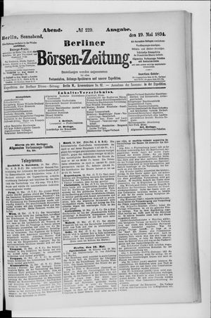 Berliner Börsen-Zeitung vom 19.05.1894
