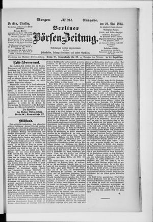 Berliner Börsen-Zeitung on May 29, 1894