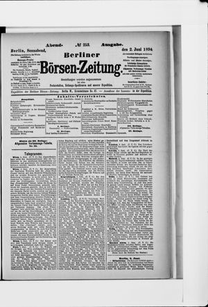 Berliner Börsen-Zeitung on Jun 2, 1894