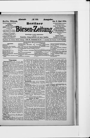 Berliner Börsen-Zeitung vom 06.06.1894