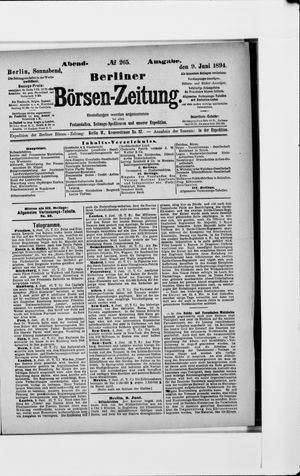 Berliner Börsen-Zeitung vom 09.06.1894