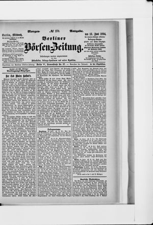 Berliner Börsen-Zeitung on Jun 13, 1894