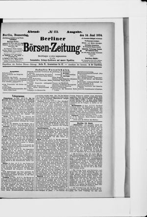 Berliner Börsen-Zeitung vom 14.06.1894