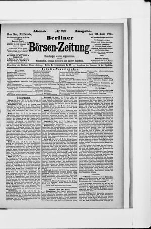 Berliner Börsen-Zeitung on Jun 20, 1894