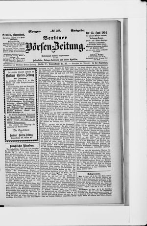 Berliner Börsen-Zeitung vom 23.06.1894
