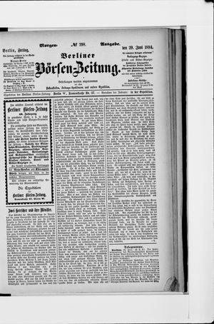 Berliner Börsen-Zeitung on Jun 29, 1894