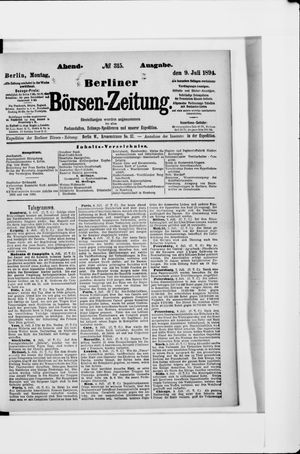 Berliner Börsen-Zeitung on Jul 9, 1894