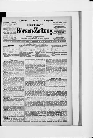 Berliner Börsen-Zeitung on Jul 13, 1894