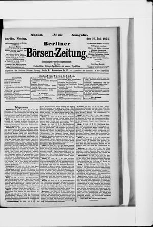 Berliner Börsen-Zeitung on Jul 16, 1894