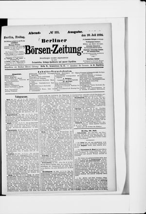 Berliner Börsen-Zeitung on Jul 20, 1894