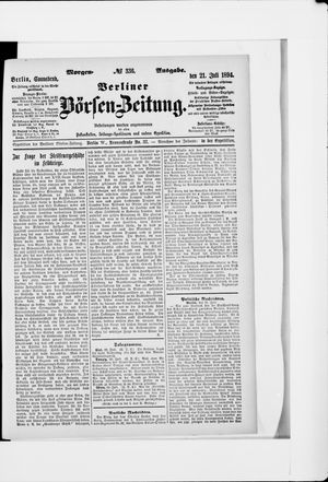 Berliner Börsen-Zeitung vom 21.07.1894