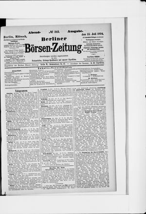 Berliner Börsen-Zeitung vom 25.07.1894