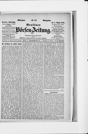 Berliner Börsen-Zeitung vom 02.08.1894