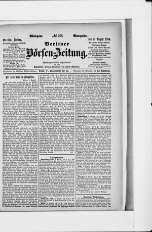 Berliner Börsen-Zeitung on Aug 3, 1894