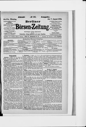 Berliner Börsen-Zeitung on Aug 7, 1894