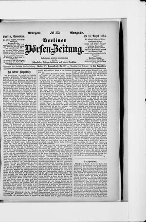 Berliner Börsen-Zeitung vom 11.08.1894
