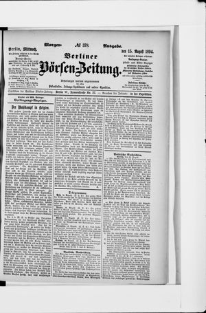 Berliner Börsen-Zeitung vom 15.08.1894