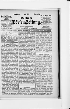 Berliner Börsen-Zeitung vom 21.08.1894