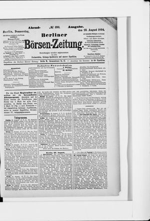 Berliner Börsen-Zeitung on Aug 23, 1894