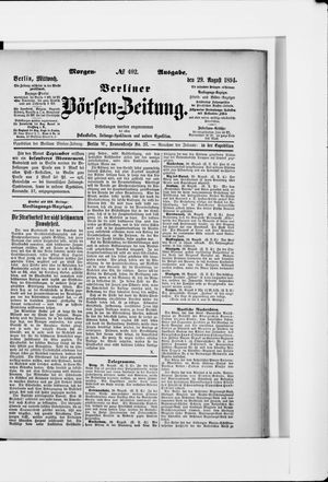 Berliner Börsen-Zeitung on Aug 29, 1894