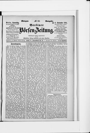 Berliner Börsen-Zeitung vom 06.09.1894