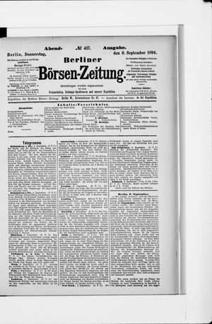 Berliner Börsen-Zeitung vom 06.09.1894