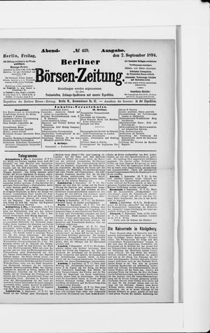 Berliner Börsen-Zeitung vom 07.09.1894