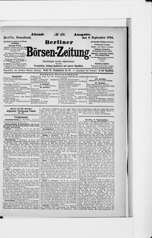 Berliner Börsen-Zeitung on Sep 8, 1894