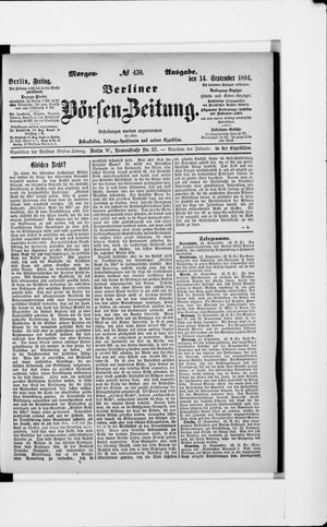 Berliner Börsen-Zeitung vom 14.09.1894