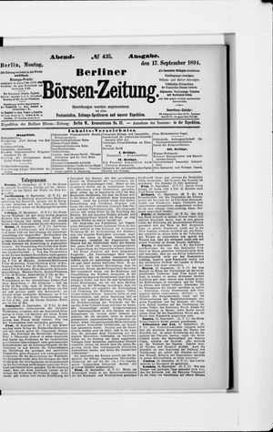 Berliner Börsen-Zeitung on Sep 17, 1894