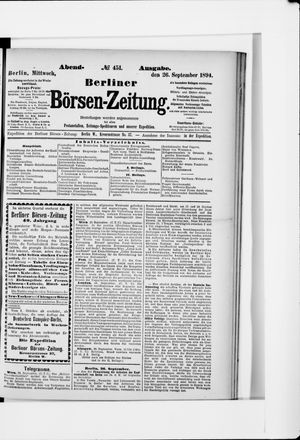 Berliner Börsen-Zeitung vom 26.09.1894