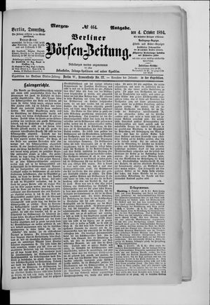 Berliner Börsen-Zeitung on Oct 4, 1894