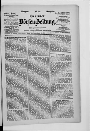 Berliner Börsen-Zeitung on Oct 5, 1894