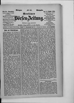 Berliner Börsen-Zeitung on Oct 6, 1894