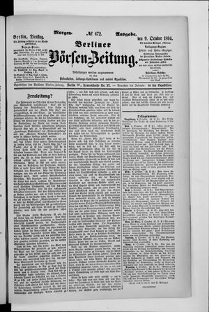 Berliner Börsen-Zeitung vom 09.10.1894