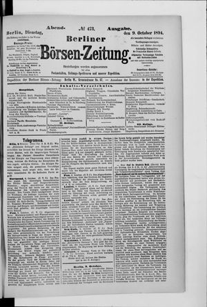 Berliner Börsen-Zeitung vom 09.10.1894