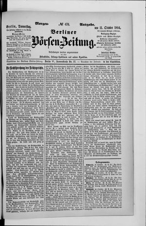 Berliner Börsen-Zeitung vom 11.10.1894