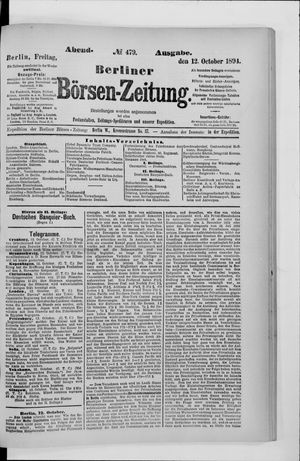 Berliner Börsen-Zeitung on Oct 12, 1894