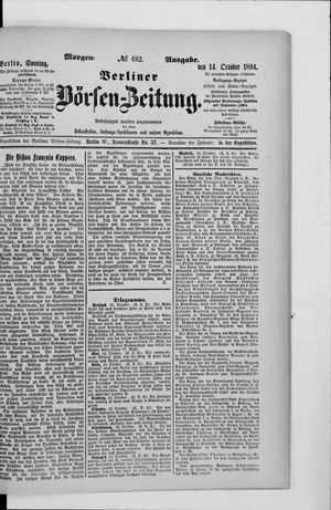 Berliner Börsen-Zeitung vom 14.10.1894