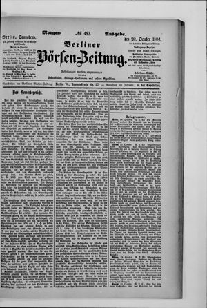 Berliner Börsen-Zeitung vom 20.10.1894
