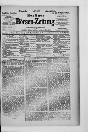 Berliner Börsen-Zeitung vom 23.10.1894
