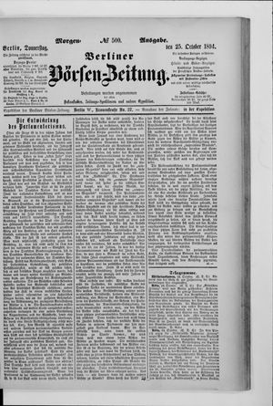 Berliner Börsen-Zeitung on Oct 25, 1894