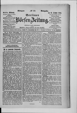 Berliner Börsen-Zeitung on Oct 31, 1894